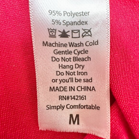 LuLaRoe Maria Maxi Dress Womens M Red SS Crew Neck Stretchy Soft Material - Picture 4 of 8